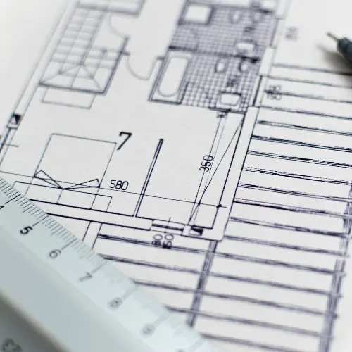 Planungszeichnung mit Stift